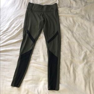VS pink olive and mesh patch leggings